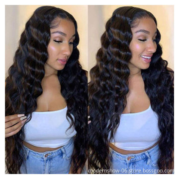 100 Unprocessed Cuticles Aligned Brazilian Virgin Human hair Lace Frontal Wigs Deep Wave Curly T Type Lace Front Human Hair Wigs